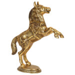 metal made jumping, dancing horse