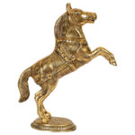 metal made jumping, dancing horse