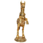 metal made jumping, dancing horse