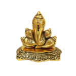 Metal made ganesh sculpture idol in shape of holy shells known as Shankh