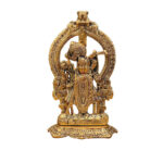 Metal made shreenathji idol with govardhan parvat