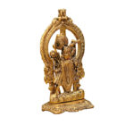 Metal made shreenathji idol with govardhan parvat