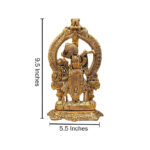 Metal made shreenathji idol with govardhan parvat